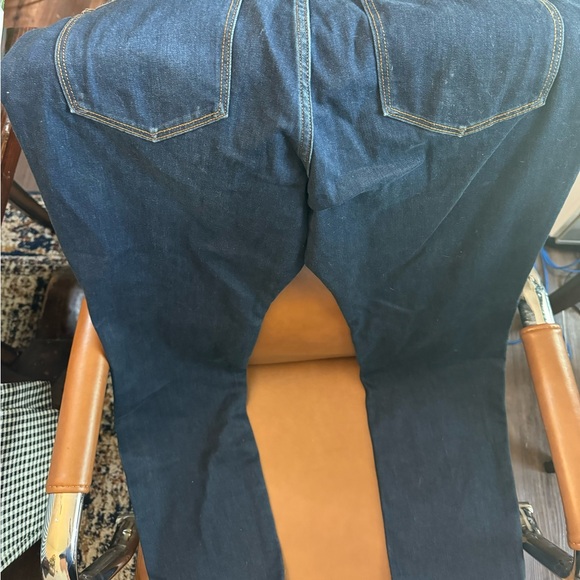 NWT Old Navy Women’s Jeans Mid-Rise Power Slim Straight Dark Fade Size 14 - Picture 4 of 5